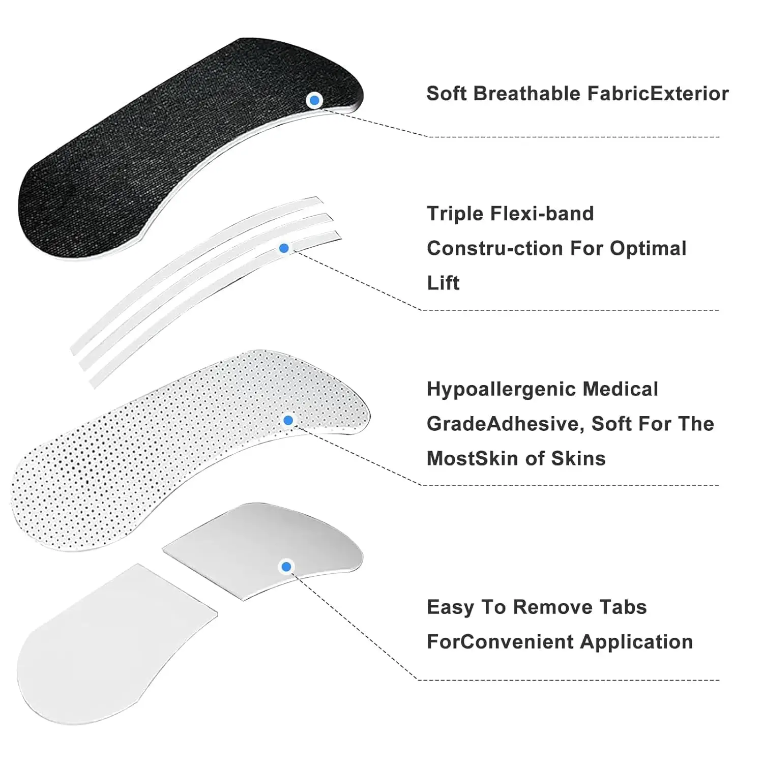 30/60/90/150 Pieces,Anti Snoring Nose Strips for Breathing Correction Physical Expansion Breathable Nasal Patch Nasal Strips
