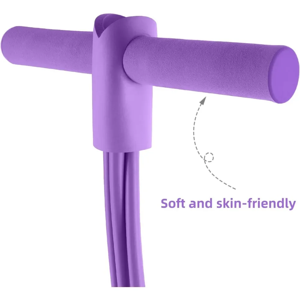 4/6 TubeElastic Yoga Pedal Puller Resistance Band Workout Pull Tension Rope for Abdomen/Waist/Leg Stretching Slimming Training