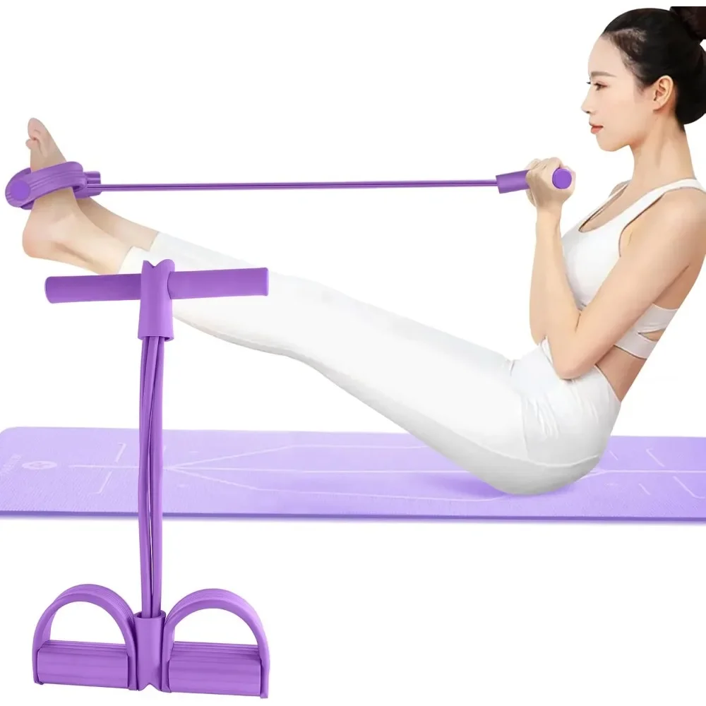 4/6 TubeElastic Yoga Pedal Puller Resistance Band Workout Pull Tension Rope for Abdomen/Waist/Leg Stretching Slimming Training
