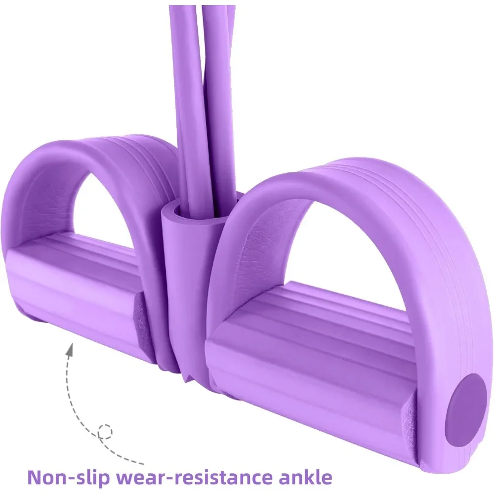 4/6 TubeElastic Yoga Pedal Puller Resistance Band Workout Pull Tension Rope for Abdomen/Waist/Leg Stretching Slimming Training