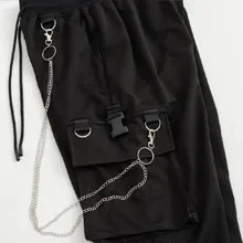 Black Casual Pants for Women in Spring Autumn Korean Style Ins Hip-Hop Student Loose High-Waisted Slim Legged Cargo Pants Trendy