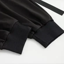 Black Casual Pants for Women in Spring Autumn Korean Style Ins Hip-Hop Student Loose High-Waisted Slim Legged Cargo Pants Trendy