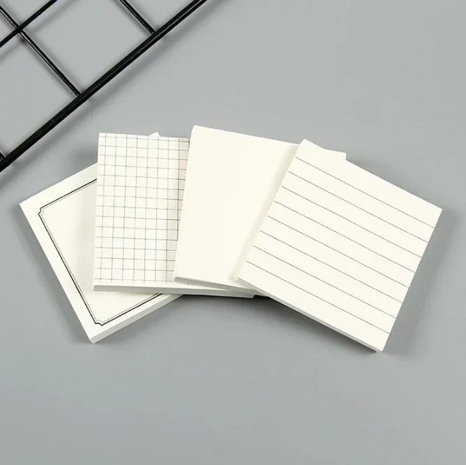 Kraft Lined Sticky Notes Self-Adhesive Stick Memo Pads Eye Protection Paper Multiple Designs Posted It Office School Supplies