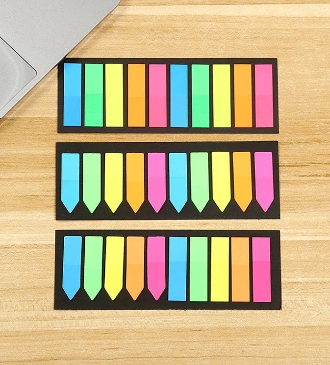 200 sheets Posted it Transparent Sticky Note Notebook Memo Pad Clear Sticky Notes Index Tabs Bookmark Stationery Office Supplies