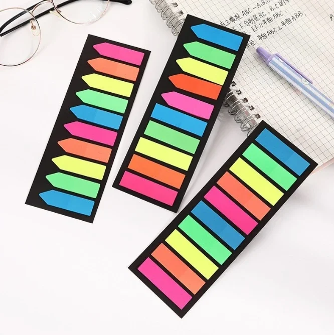 200 sheets Posted it Transparent Sticky Note Notebook Memo Pad Clear Sticky Notes Index Tabs Bookmark Stationery Office Supplies