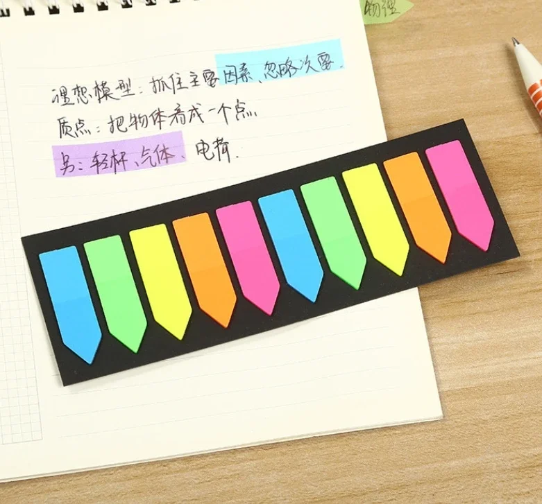 200 sheets Posted it Transparent Sticky Note Notebook Memo Pad Clear Sticky Notes Index Tabs Bookmark Stationery Office Supplies