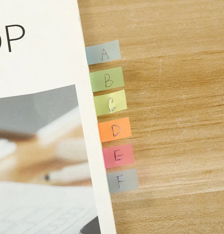 200 sheets Posted it Transparent Sticky Note Notebook Memo Pad Clear Sticky Notes Index Tabs Bookmark Stationery Office Supplies