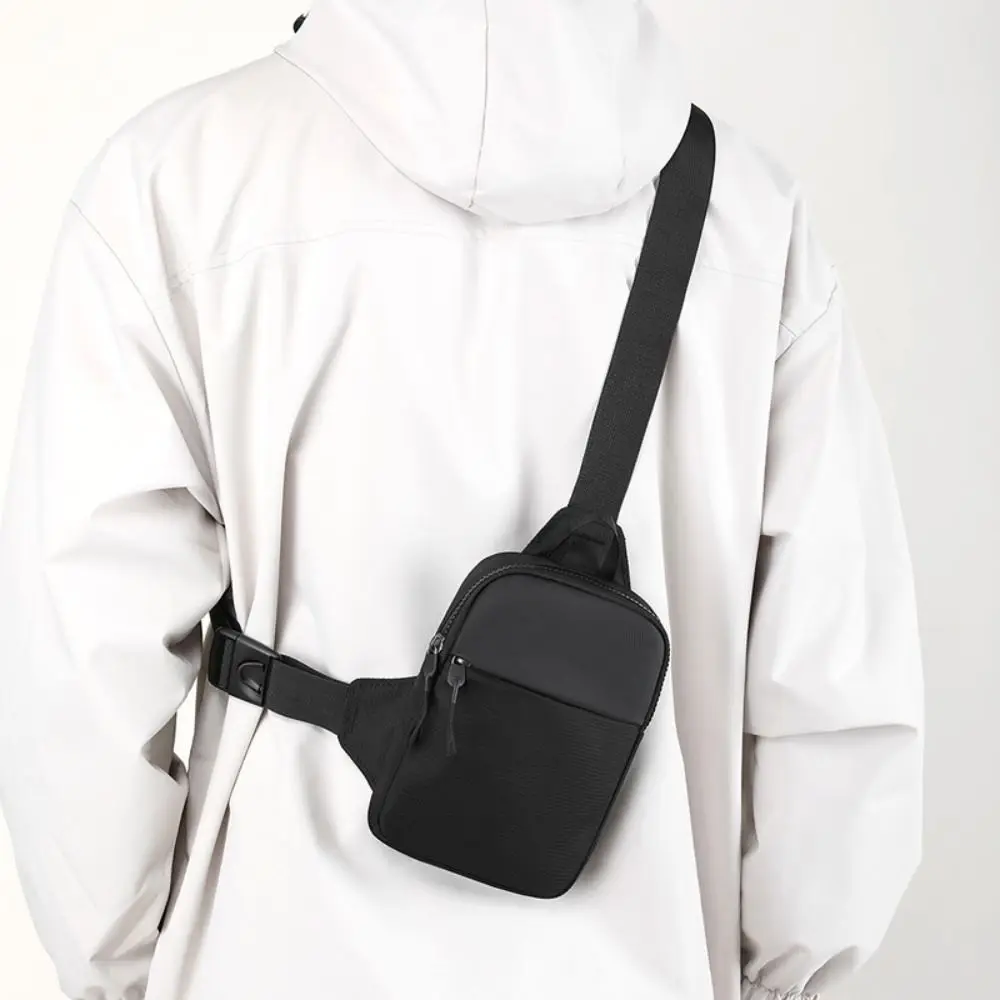 Men's Chest Bag Fashion Small Canvas Shoulder Crossbody Bags for Man Mini Cloth Sling Sport Cross Phone Male Handbag