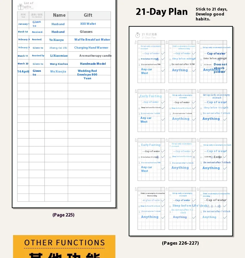 Kinbor 2026 Weekly Planner Pocket Size Notebook Week Plan Notepad Schedule Planning Book Punch Efficiency Manual Daily Writing