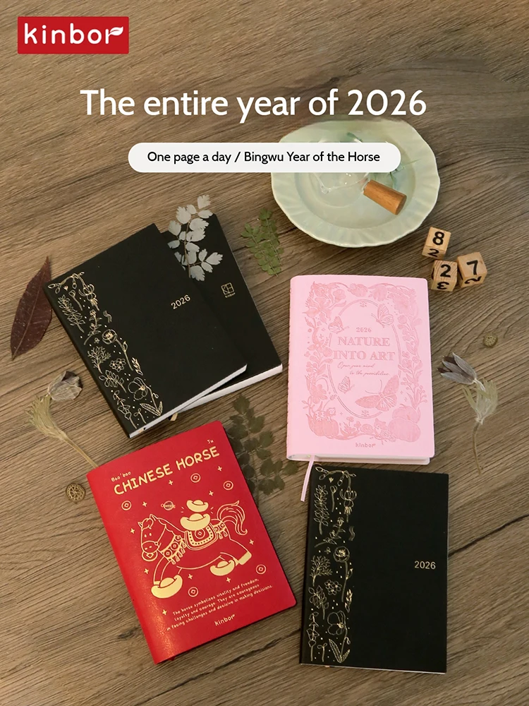 Kinbor 2026 Weekly Planner Pocket Size Notebook Week Plan Notepad Schedule Planning Book Punch Efficiency Manual Daily Writing