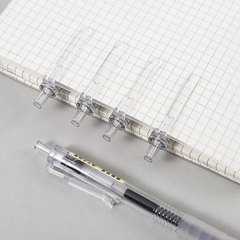 5 Pens 50 Refills Gel Ink Pen Set 0.5mm Black Ink Retractable Transparent Design Soft Grip Smooth Writing Office School Supplies