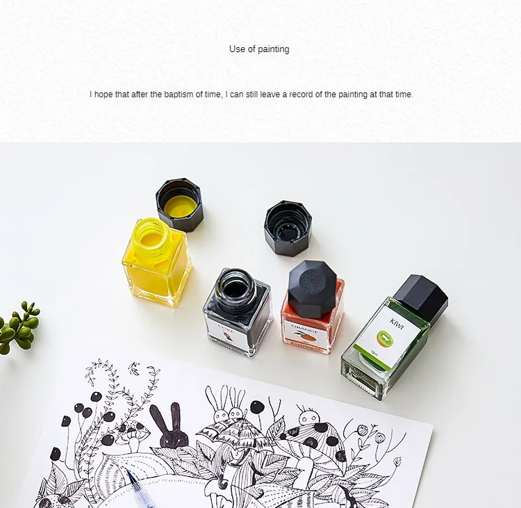 Tramol 30 Colors 18ml Color Ink Cartridge Refill Fountain Pen Glass Bottled Ink Supplies Office School Stationery PK JINHAO