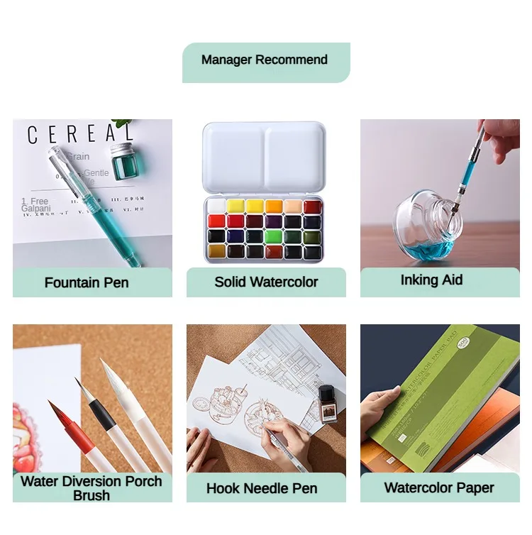 Tramol 30 Colors 18ml Color Ink Cartridge Refill Fountain Pen Glass Bottled Ink Supplies Office School Stationery PK JINHAO