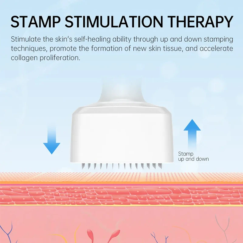 New 140A Adjustable Microneedle Derma Stamp 140 Pins Needles Derma Stamp Skin Care Home Use For Face Beauty Personal Care