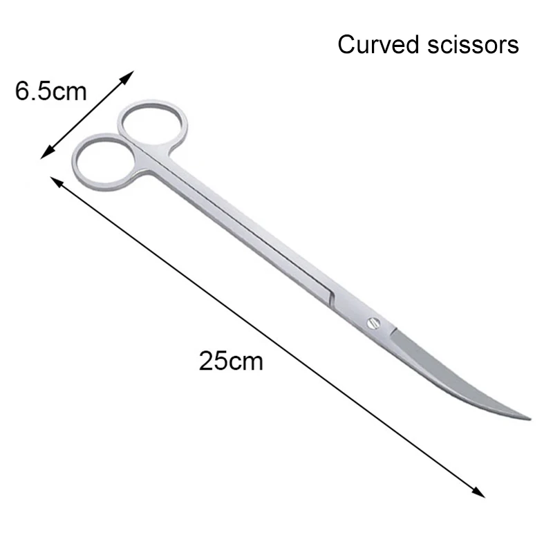 Aquarium Scissors Tweezers Tool Fish Tank Plants Wave Scissors Water Grass Stainless Cleaning Tools Holder Aquarium Accessories