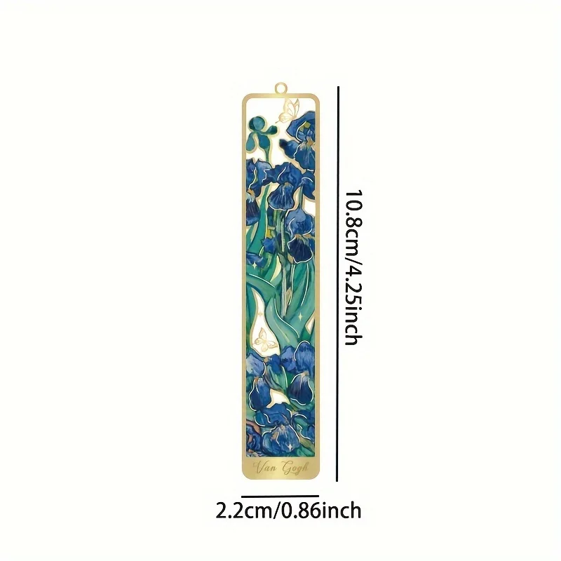 Vintage Oil Painting Metal Bookmarks - Hollow Hot Stamping Long Tassel Bookmarks - Stationery Gifts for Book Clubs, Book Lovers,