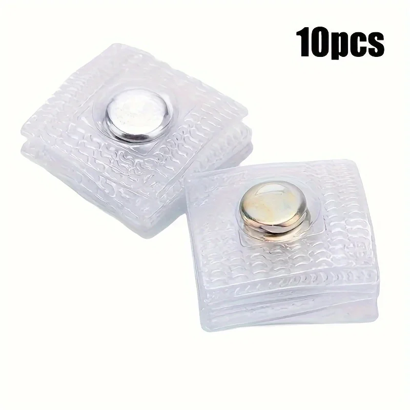 10-Pack Invisible Magnetic Snap Fasteners, 0.99cm Metal Sewing Buttons for Clothing and Bags
