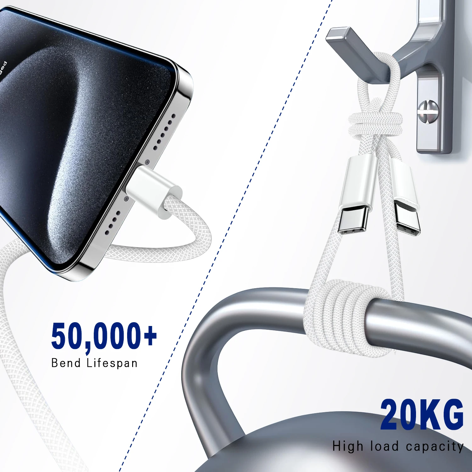 Type C to Type C Fast Charging PD 60W 1m 2m Mobile Phone Date Cable For Iphone15 16 17 Samsung Huawei USB C to C Charger Cable