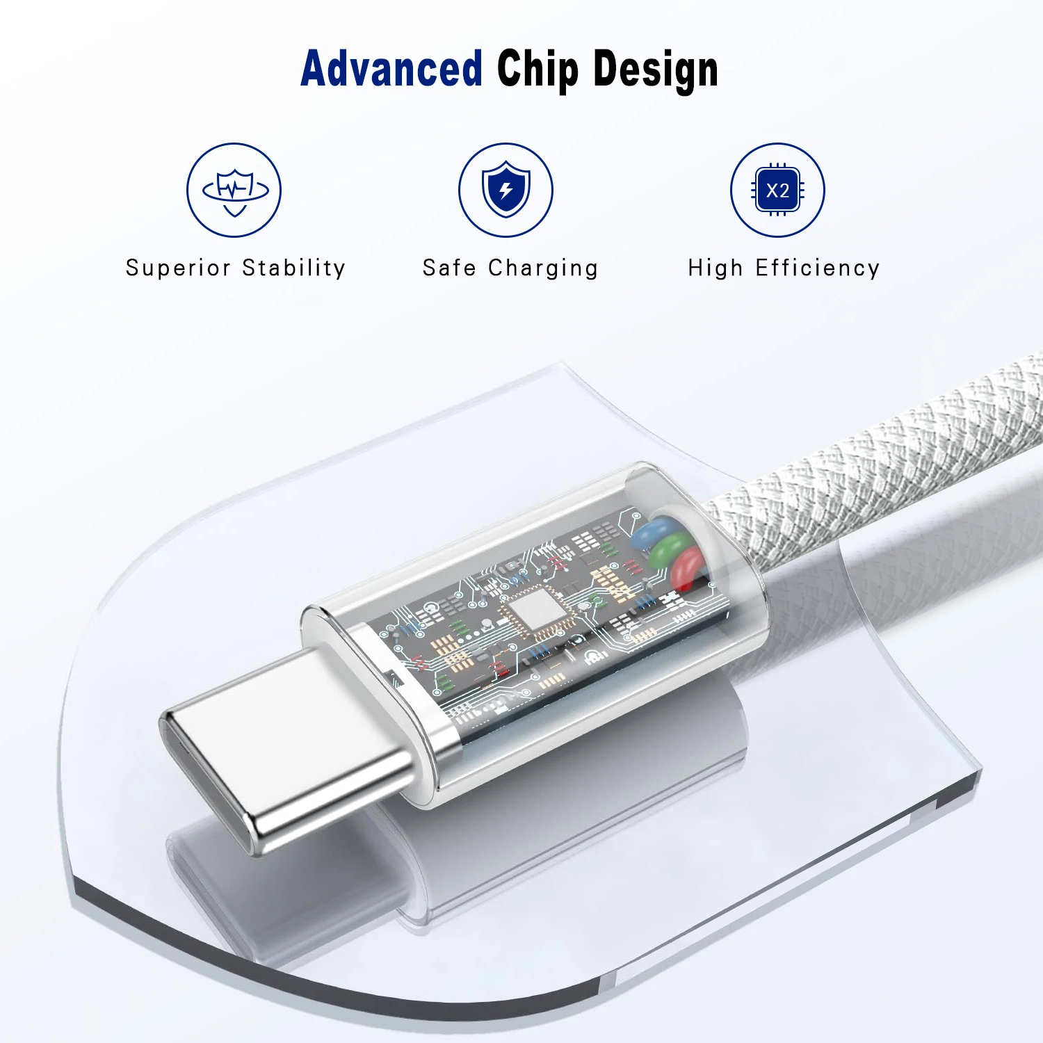 Type C to Type C Fast Charging PD 60W 1m 2m Mobile Phone Date Cable For Iphone15 16 17 Samsung Huawei USB C to C Charger Cable