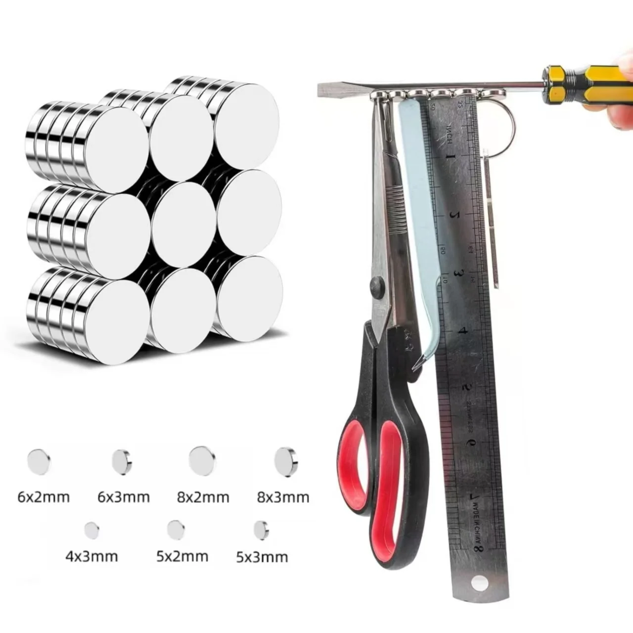 Strong Round Magnets for Fridge, DIY, Projects, Science, Office 4x2 6x2 6x3 8x2 8x3