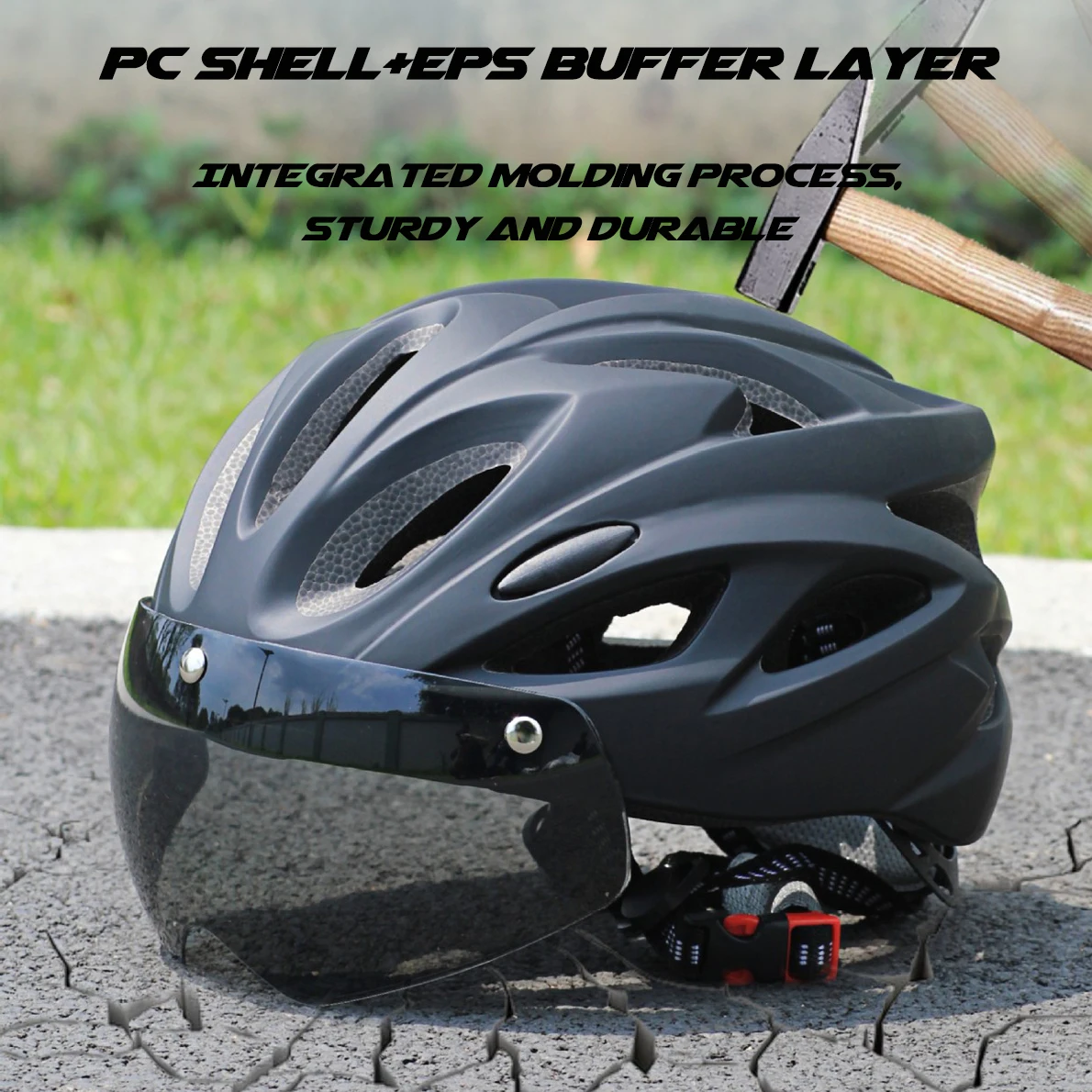 PJT Lightweight Breathable Bicycle Helmet With Magnetic Attraction Goggles Lens Bike Helmet Free Switching Adult Cycling Helmet