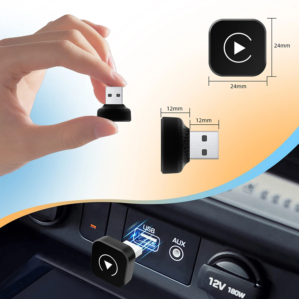 2in1 Wireless CarPlay Dongle Wireless Android Auto Adapter AI Smart Box Car Intelligent Systems For Car With Wired CarPlay