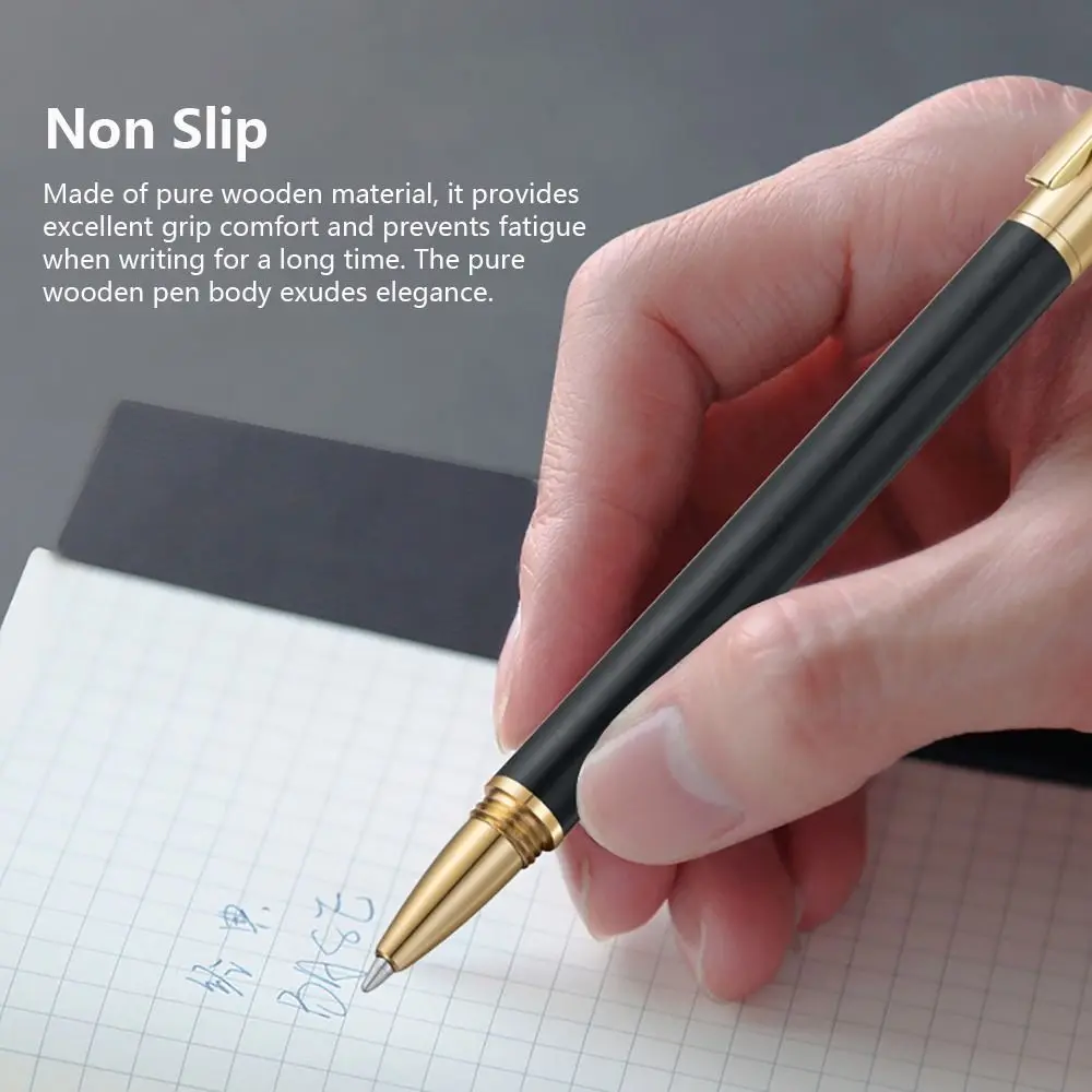 High Quality Wood Body Ballpoint Pen Brass Business Fountain Pen Students Gift Gel Pen School Office Supplies
