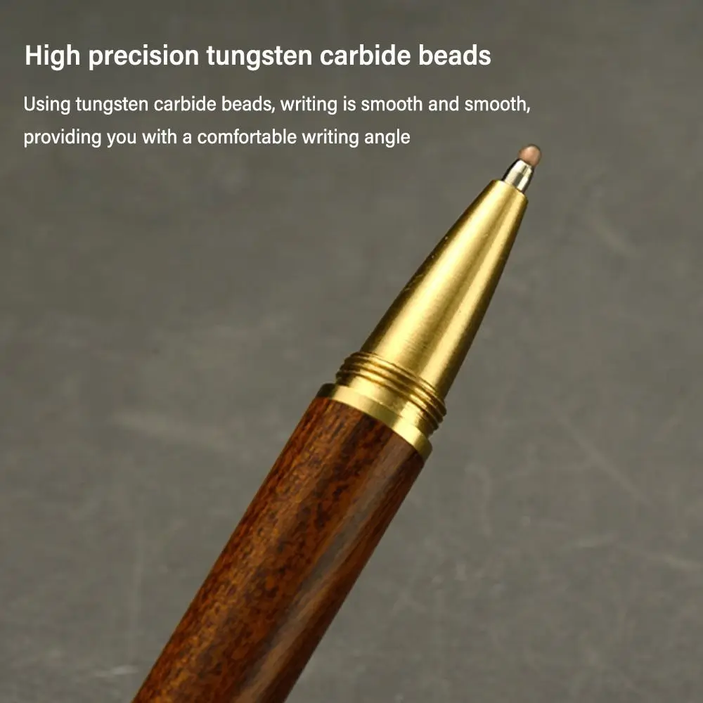 High Quality Wood Body Ballpoint Pen Brass Business Fountain Pen Students Gift Gel Pen School Office Supplies