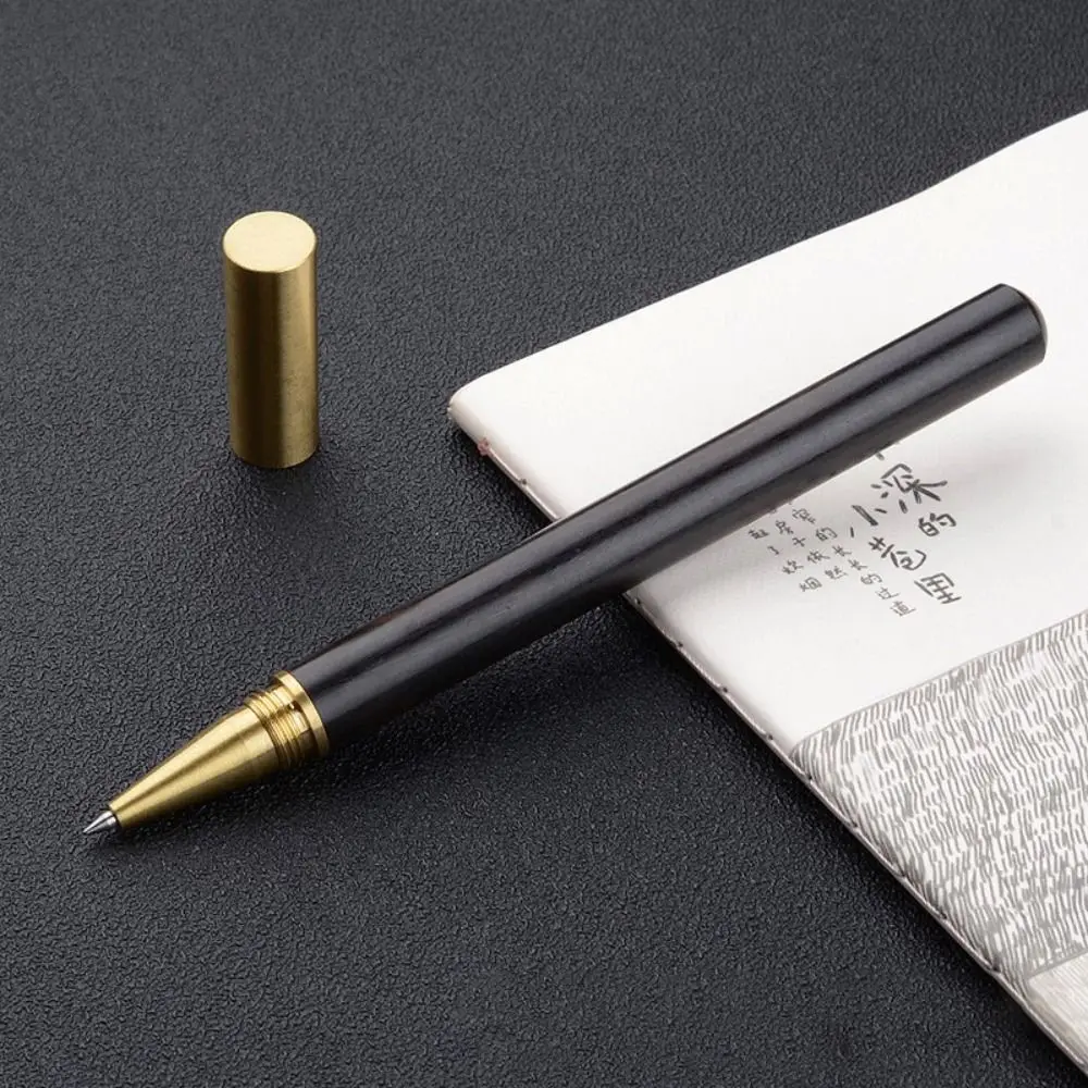High Quality Wood Body Ballpoint Pen Brass Business Fountain Pen Students Gift Gel Pen School Office Supplies