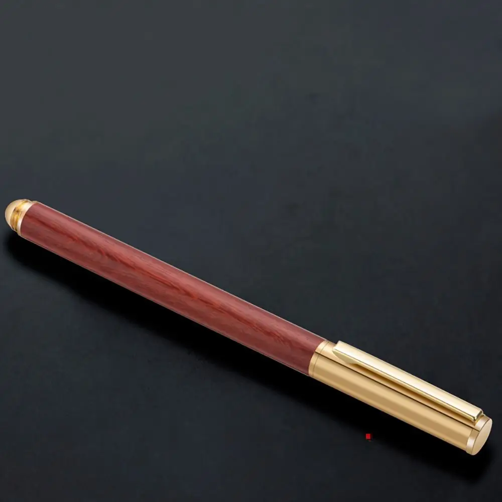 High Quality Wood Body Ballpoint Pen Brass Business Fountain Pen Students Gift Gel Pen School Office Supplies
