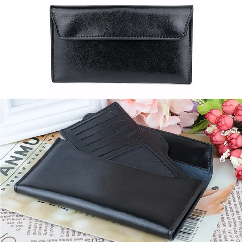 Slim Genuine Leather Women Long Wallet Large Capacity Female Coin Purse Portable Clutch Bag Cowhide Wallet for Women
