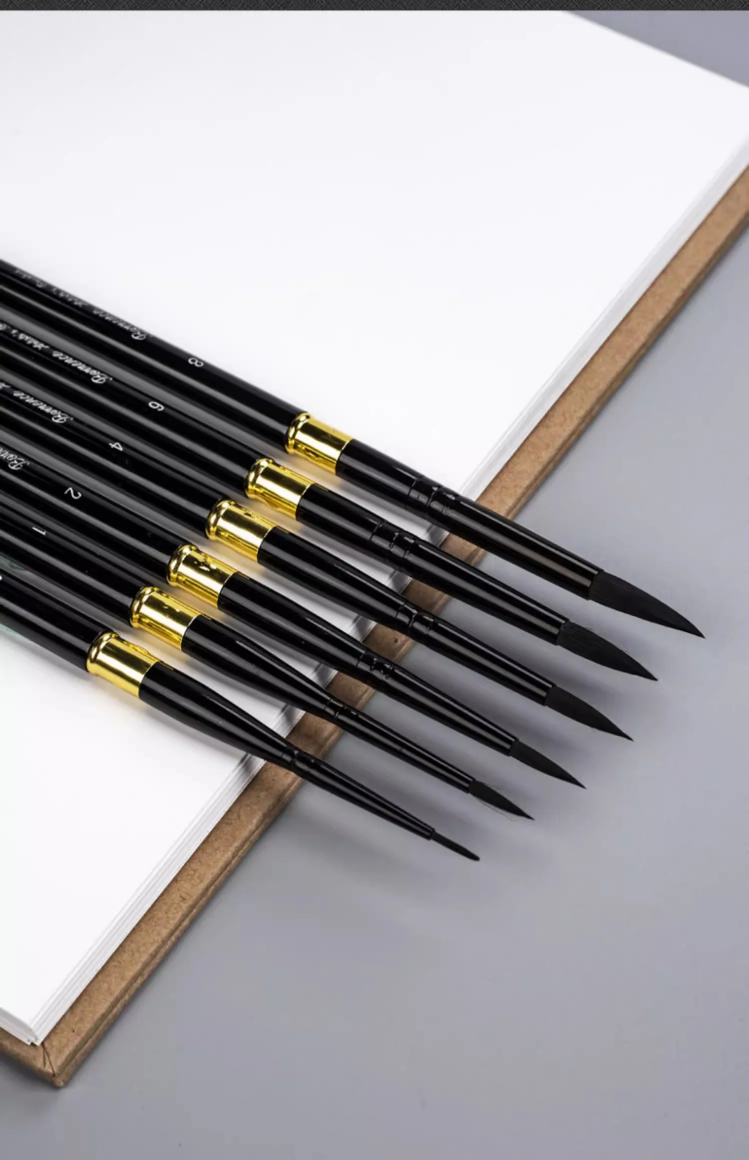 Borrence Artist Hand-Painting Drawing Brushes for Acrylic Gouache Watercolor Oil Painting Pen Nylon Hair Travel Hook Line Brush