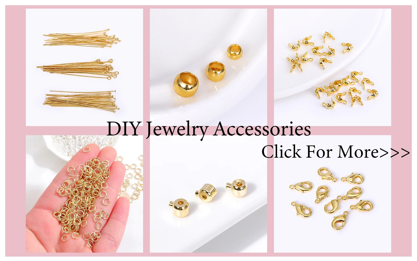 18K Gold Plated Inlaid Zircon Luxury Fastener Connector Clasps,End Beads Fastener Lock Accessories,DIY Jewellery Making Supplies