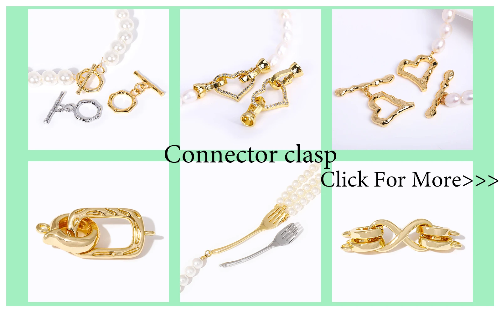 18K Gold Plated Inlaid Zircon Luxury Fastener Connector Clasps,End Beads Fastener Lock Accessories,DIY Jewellery Making Supplies