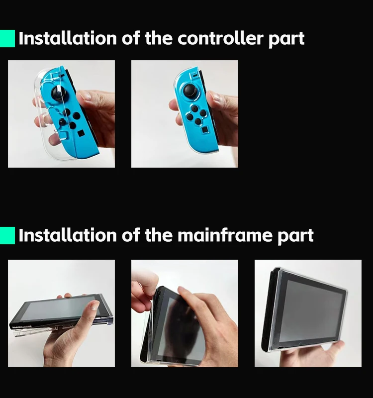Data FrogTPU soft transparent shell protective case clear frame protector case for switch oled game console accessories