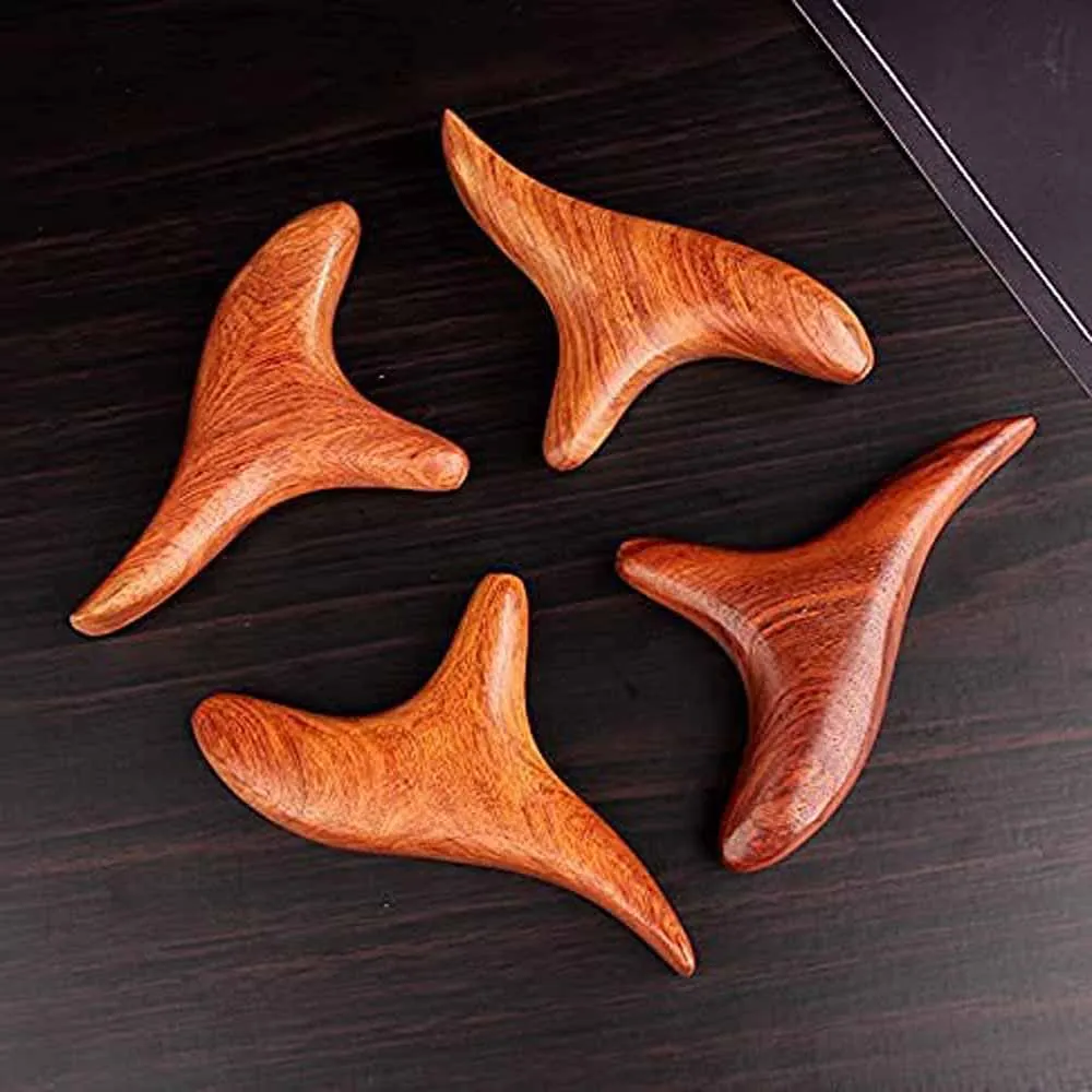 Wood Trigger Point Massage Gua Sha Tools,Professional Lymphatic Drainage Tools,Wood Therapy Massage Tools for Back Leg Hand Face