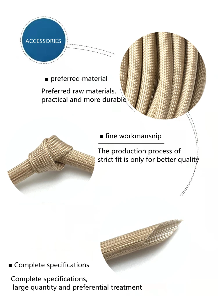 800Deg.C Multi Size Fiberglass Tube HTG Cable Sleeve Soft Chemical Fiber Glass Wire Alkali Free Fiber Braided Insulation Against