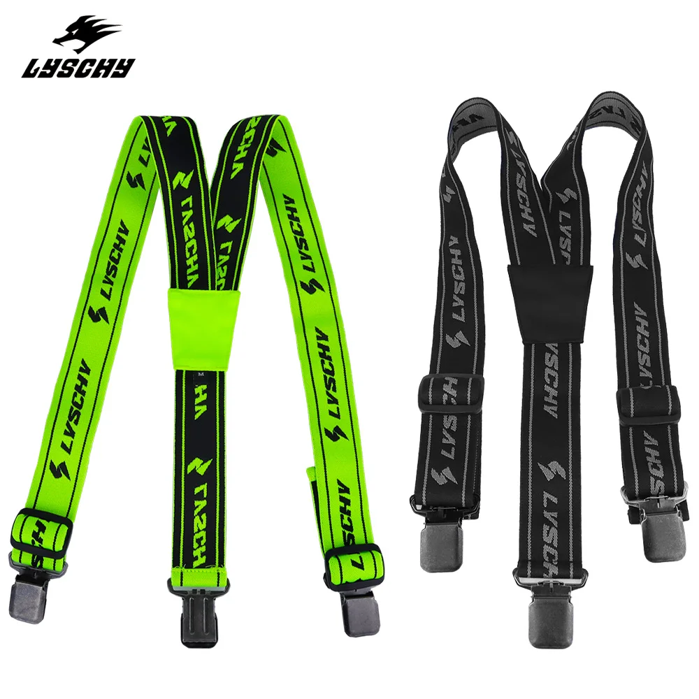 Brand New Heavy Duty Braces Pant Suspenders Adjustable Y Back Suspender Straps Motorcycle Racing Pants Snow Jet Apparel Parts L