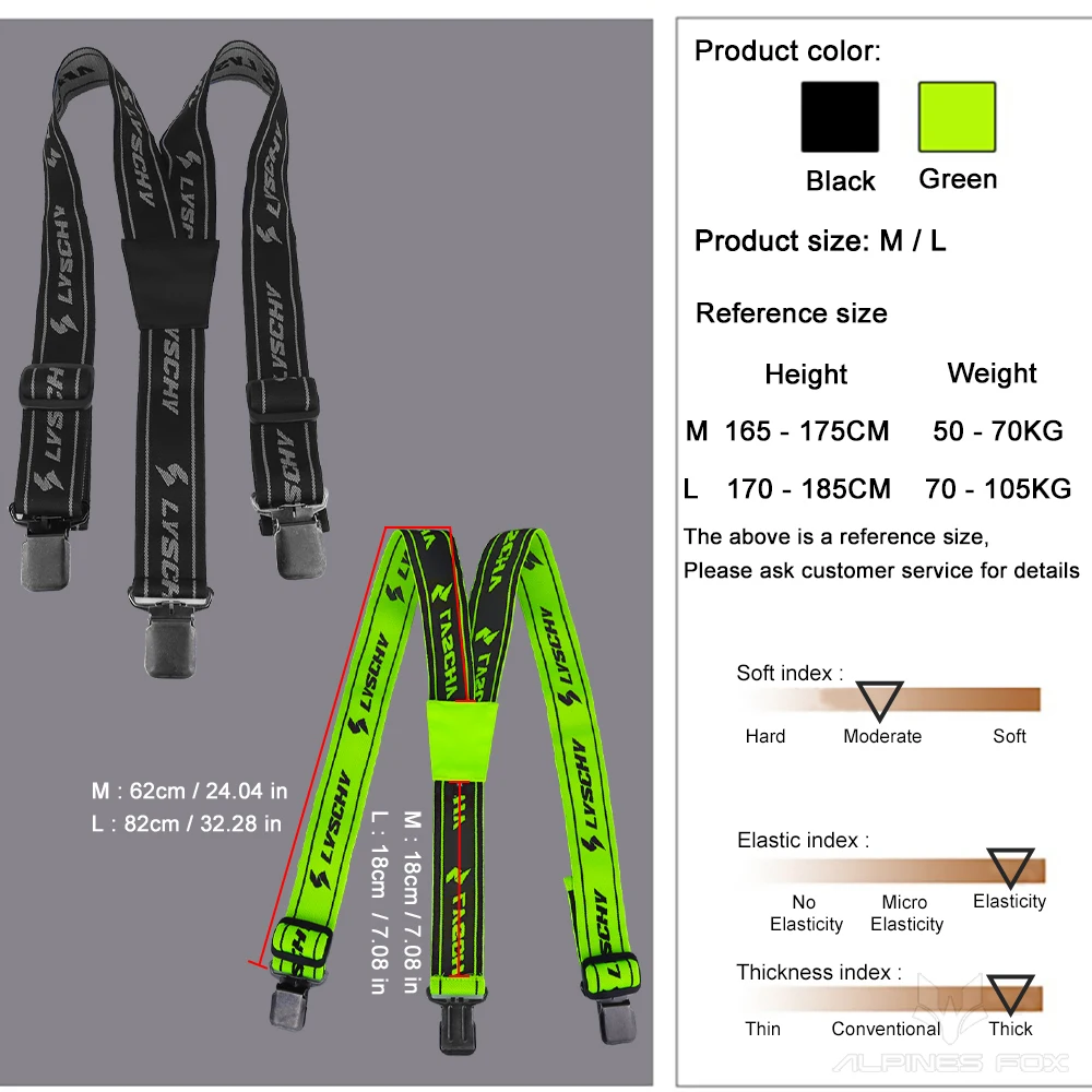 Brand New Heavy Duty Braces Pant Suspenders Adjustable Y Back Suspender Straps Motorcycle Racing Pants Snow Jet Apparel Parts L