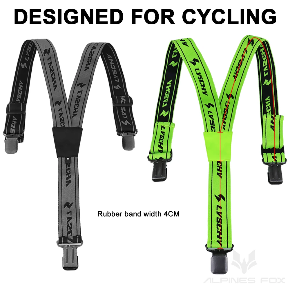 Brand New Heavy Duty Braces Pant Suspenders Adjustable Y Back Suspender Straps Motorcycle Racing Pants Snow Jet Apparel Parts L