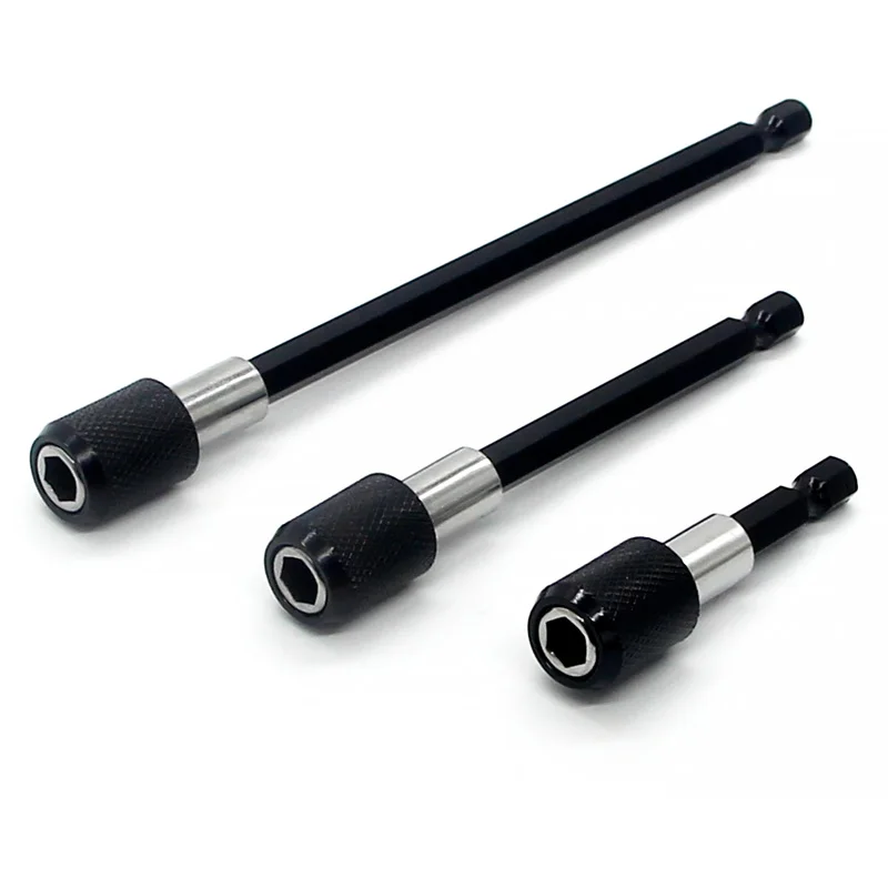 1/4 Inch Hex Shank Quick Release Screwdriver Bit Holder Extension Bar Magnetic Bit Holder Extension 60mm 100mm 150mm