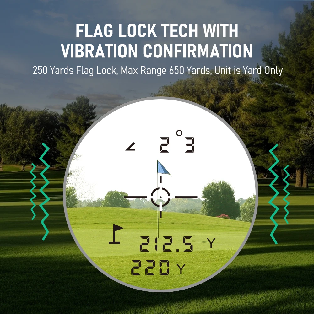 REVASRI 600/1000M Golf Laser Rangefinder with Slope Compensation Flag Lock Vibration Type-C Rechargeable for Golfing