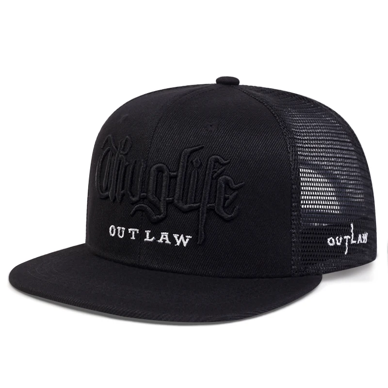 2025 Fashion Fastball CAP Thuglife Embroidery Hiphop Baseball Cap Snapback Hat Adult Outdoor Casual Sun Casual Bone Dropshipping