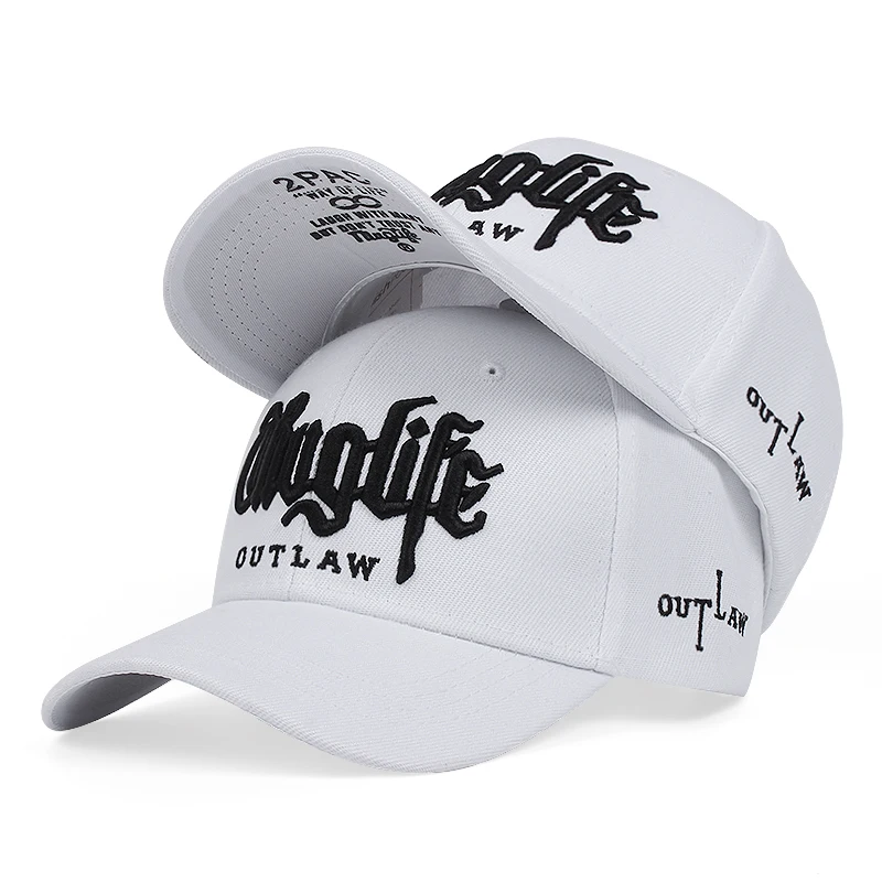 2025 Fashion Fastball CAP Thuglife Embroidery Hiphop Baseball Cap Snapback Hat Adult Outdoor Casual Sun Casual Bone Dropshipping