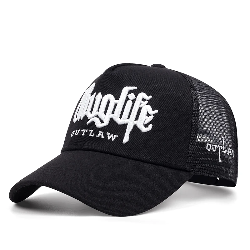 2025 Fashion Fastball CAP Thuglife Embroidery Hiphop Baseball Cap Snapback Hat Adult Outdoor Casual Sun Casual Bone Dropshipping