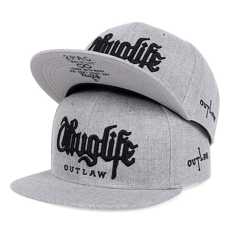 2025 Fashion Fastball CAP Thuglife Embroidery Hiphop Baseball Cap Snapback Hat Adult Outdoor Casual Sun Casual Bone Dropshipping