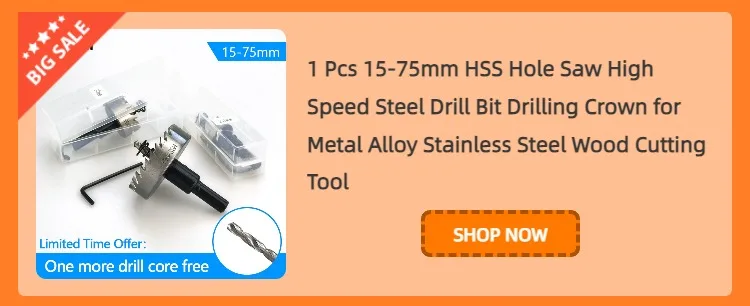 10Pcs16-53mm Alloy Hole Saw Set Carbide Tip TCT Metal Cutter Core Drill Bit Kits for Stainless Steel Metal Drilling Crown