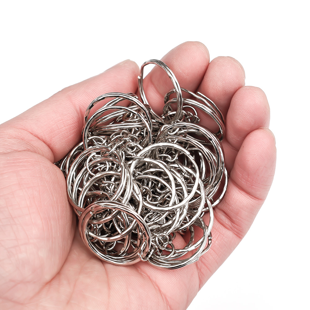 30mm/25mm/20mm Metal Key Rings Keychain Sets Keyfob Anti-rust KeyRings Key Chains Car Key Pendant Split