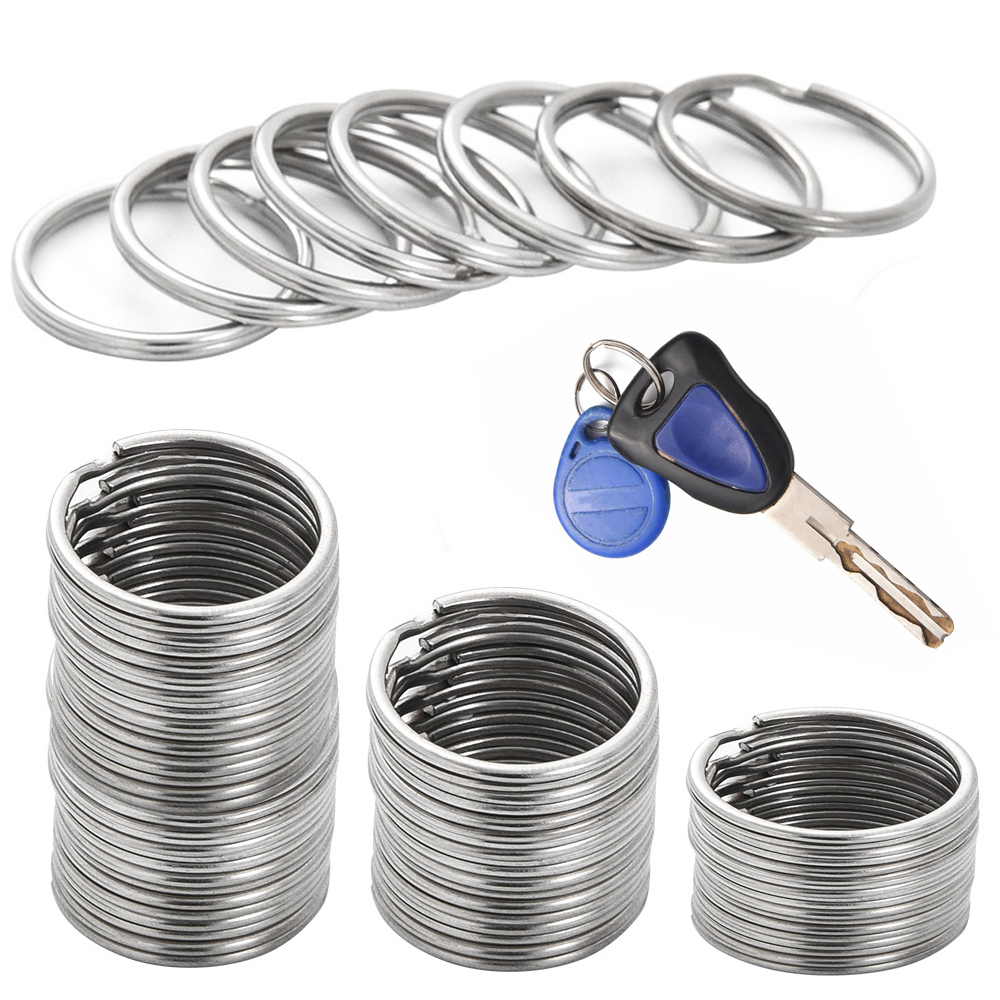 30mm/25mm/20mm Metal Key Rings Keychain Sets Keyfob Anti-rust KeyRings Key Chains Car Key Pendant Split