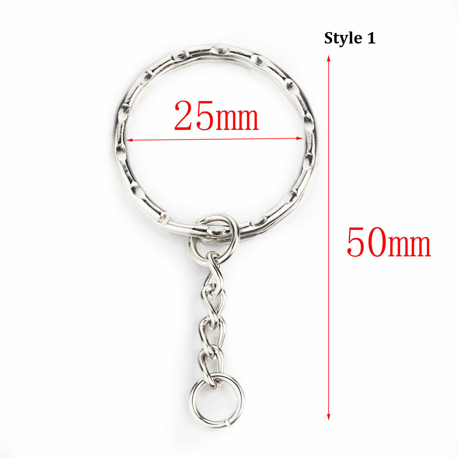 30mm/25mm/20mm Metal Key Rings Keychain Sets Keyfob Anti-rust KeyRings Key Chains Car Key Pendant Split